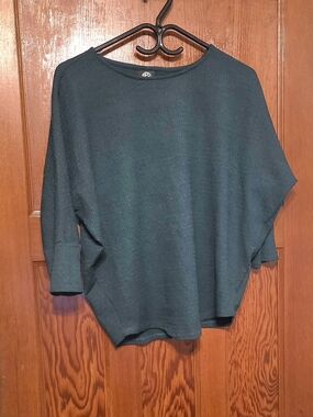 bobeau Teal Boatneck Pullover Sweater
